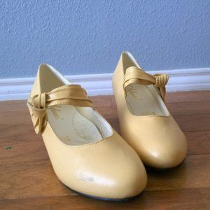 Pale Yellow Mary Jane Heels